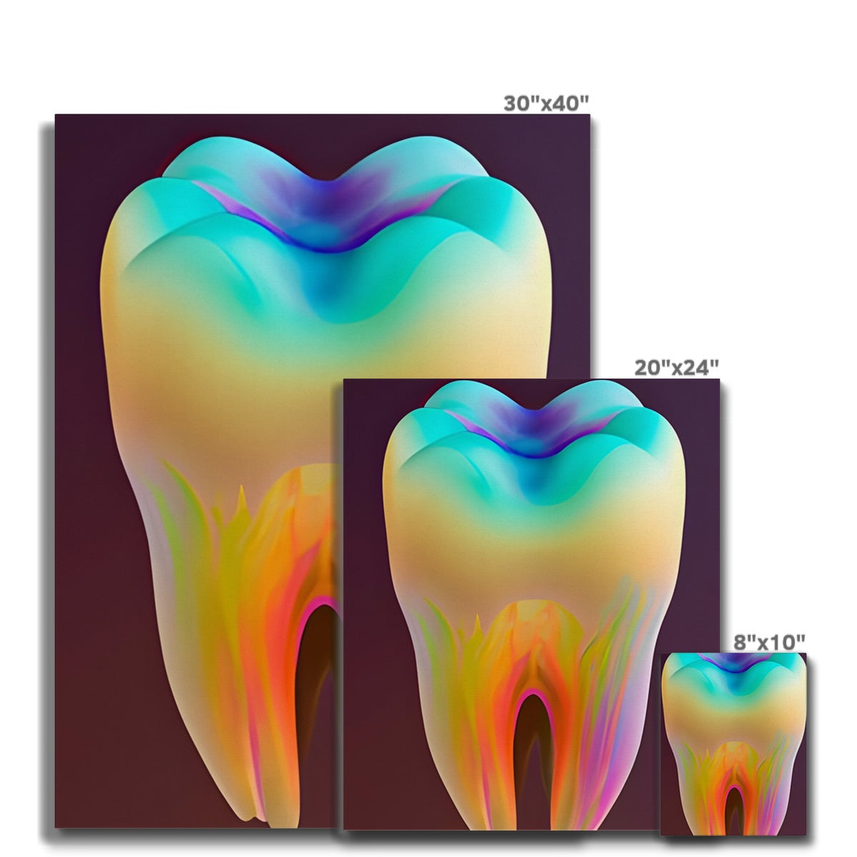 Colorful Tooth Canvas Prodigi