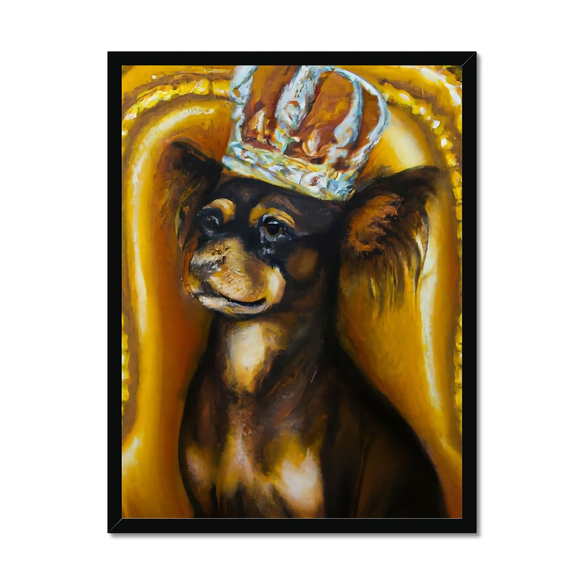 Dog King Framed Print Prodigi