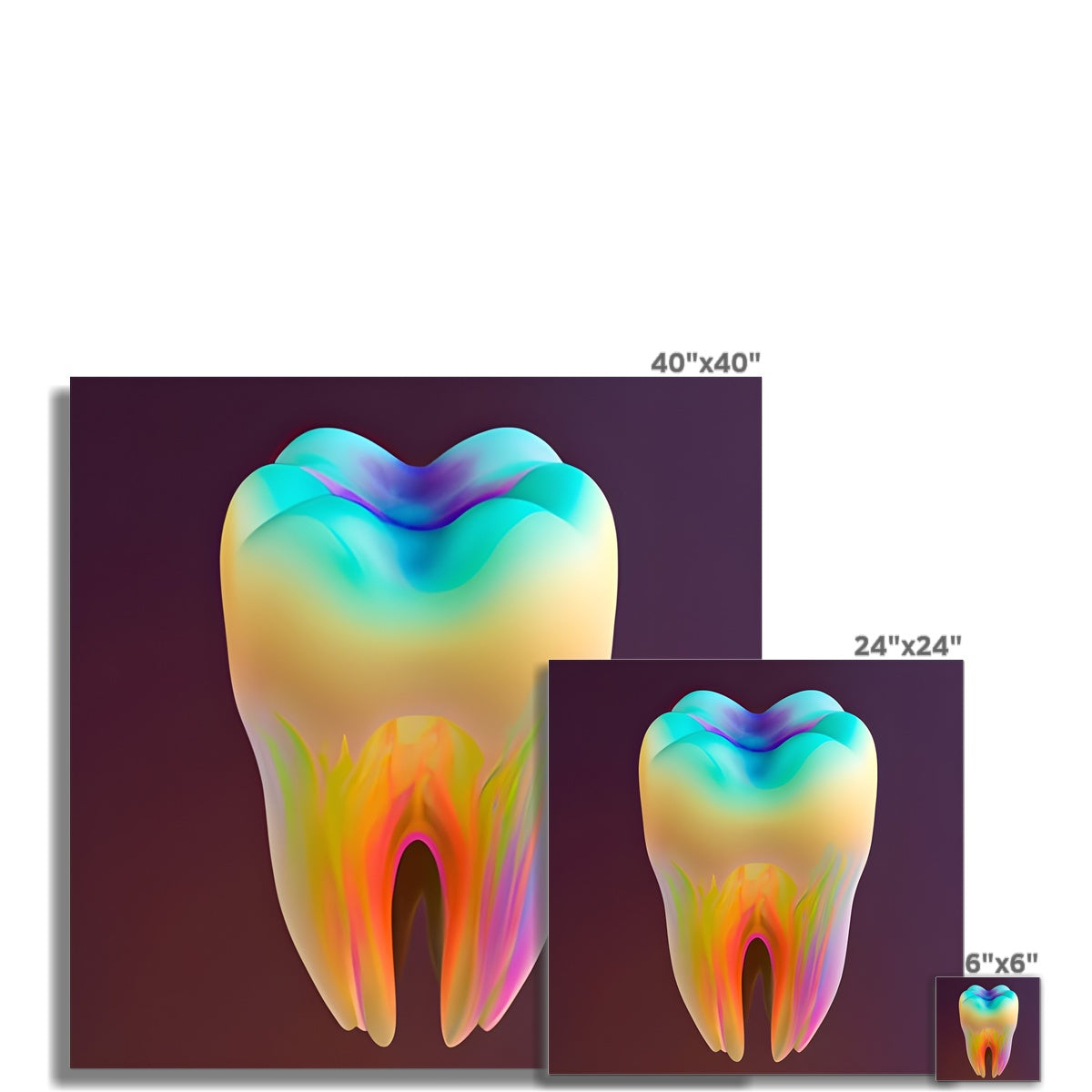 Colorful Tooth Fine Art Print Prodigi