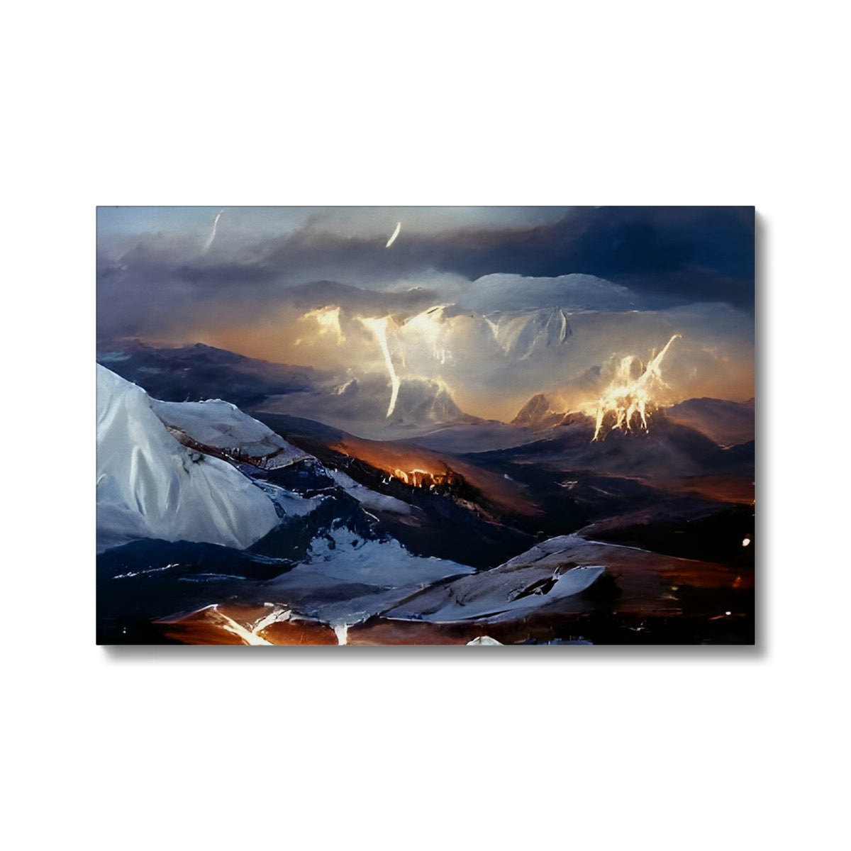 Mountains with Lightning Eco Canvas Prodigi