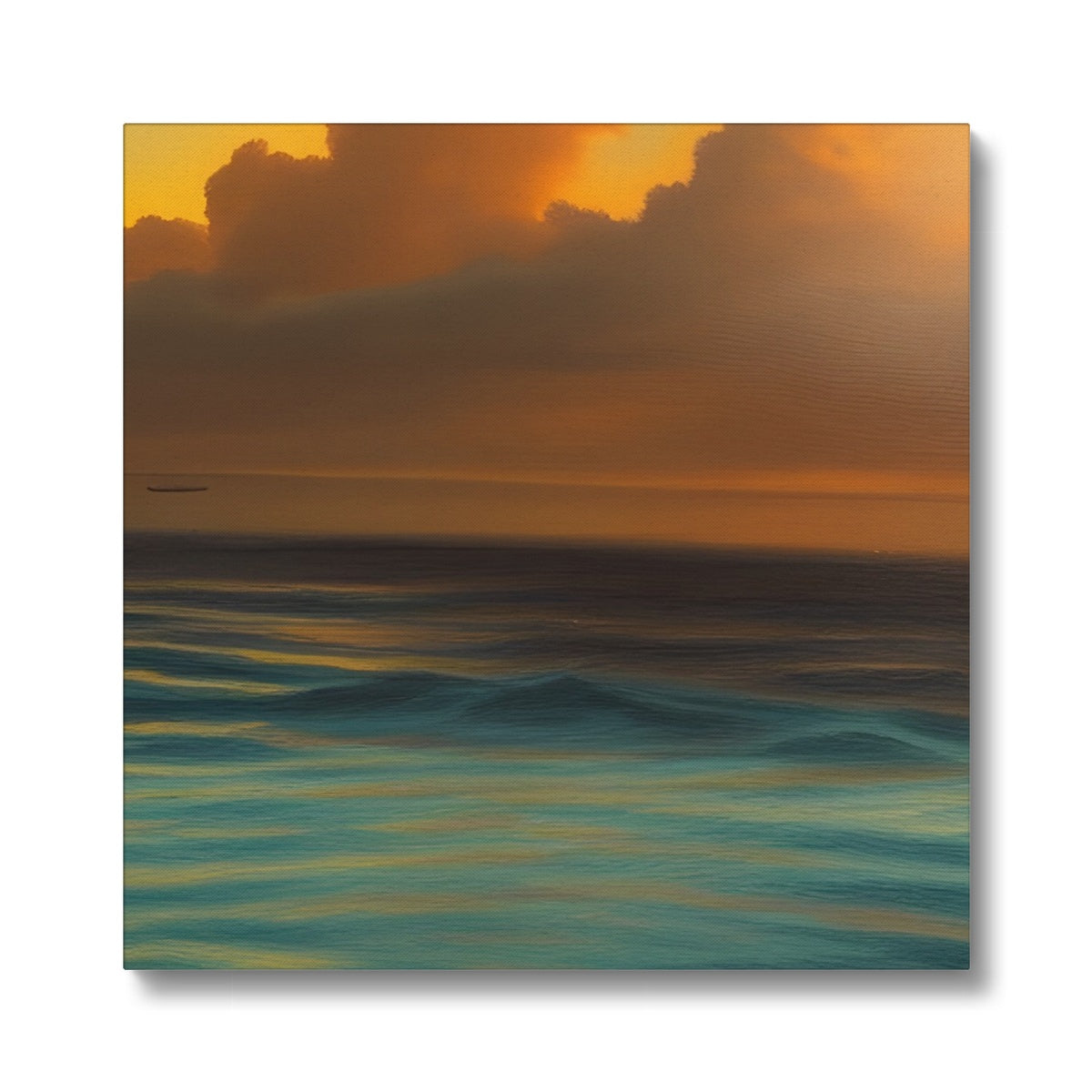 Red Sky Over Turquoise Ocean Eco Canvas Prodigi