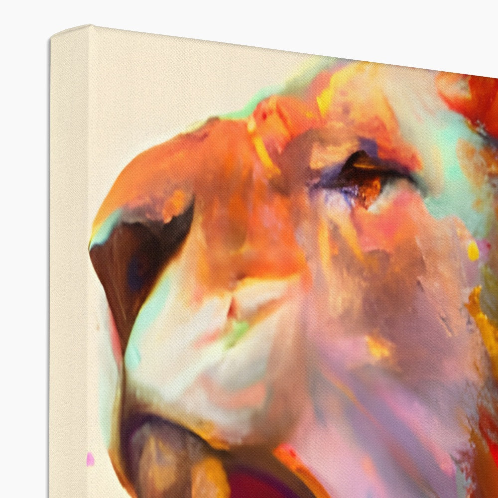 Lion with a Rainbow Mane Eco Canvas Prodigi