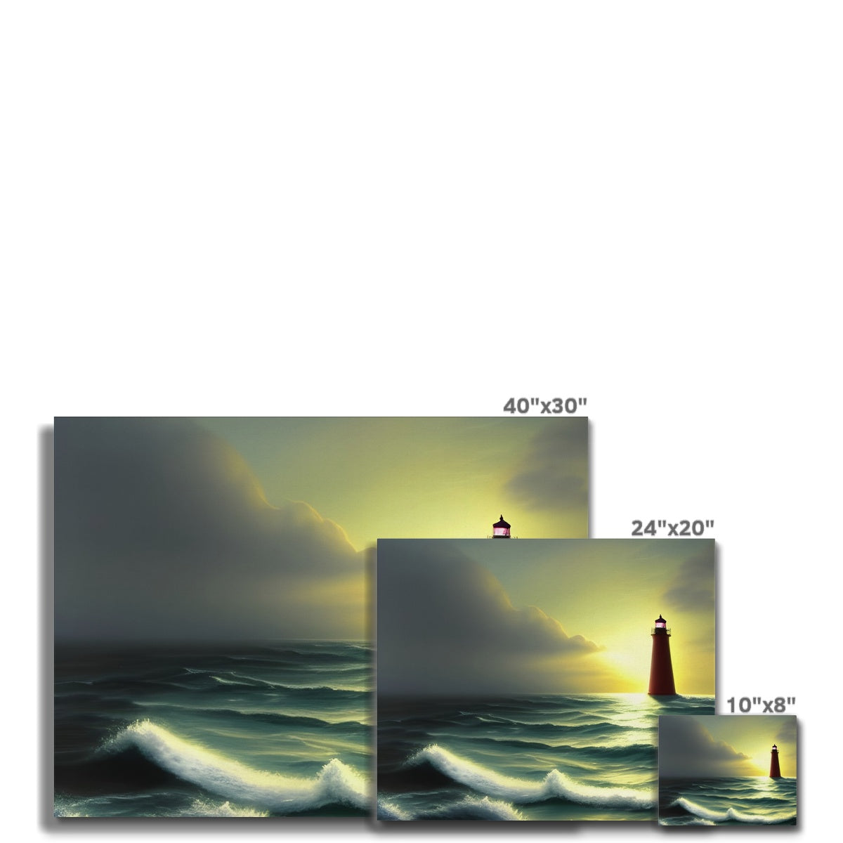 Lighthouse In The Sunset Canvas Prodigi