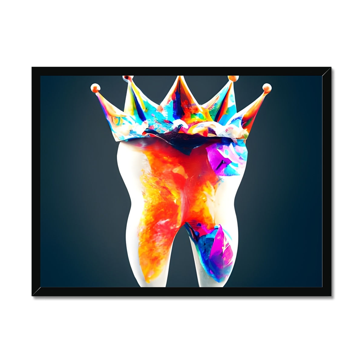 King Crystal Tooth Framed Print Prodigi