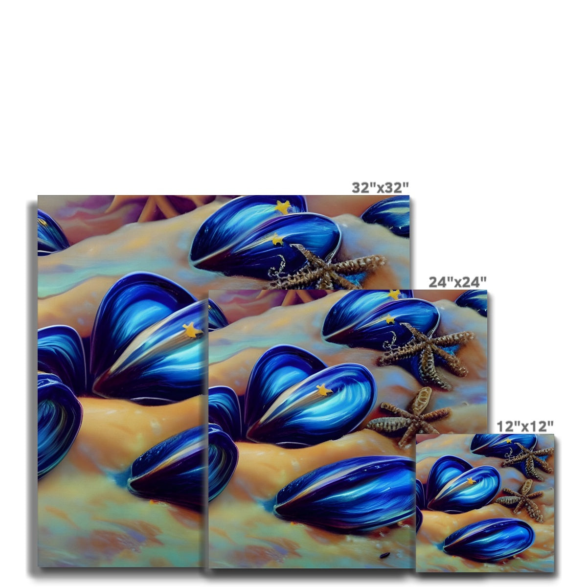 Beautiful Mussles At The Beach Canvas Prodigi