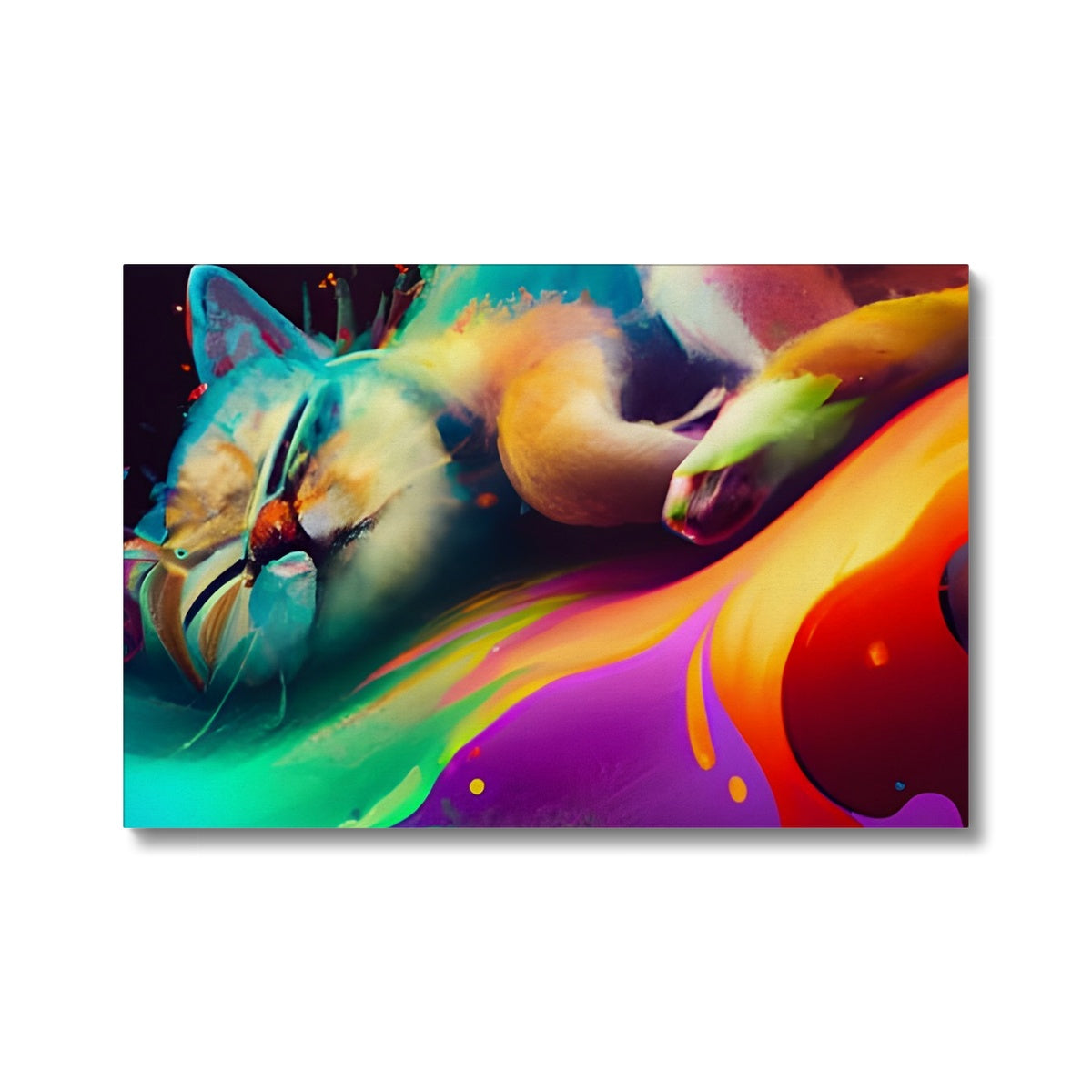 Surfing Lazy Cat Eco Canvas Prodigi