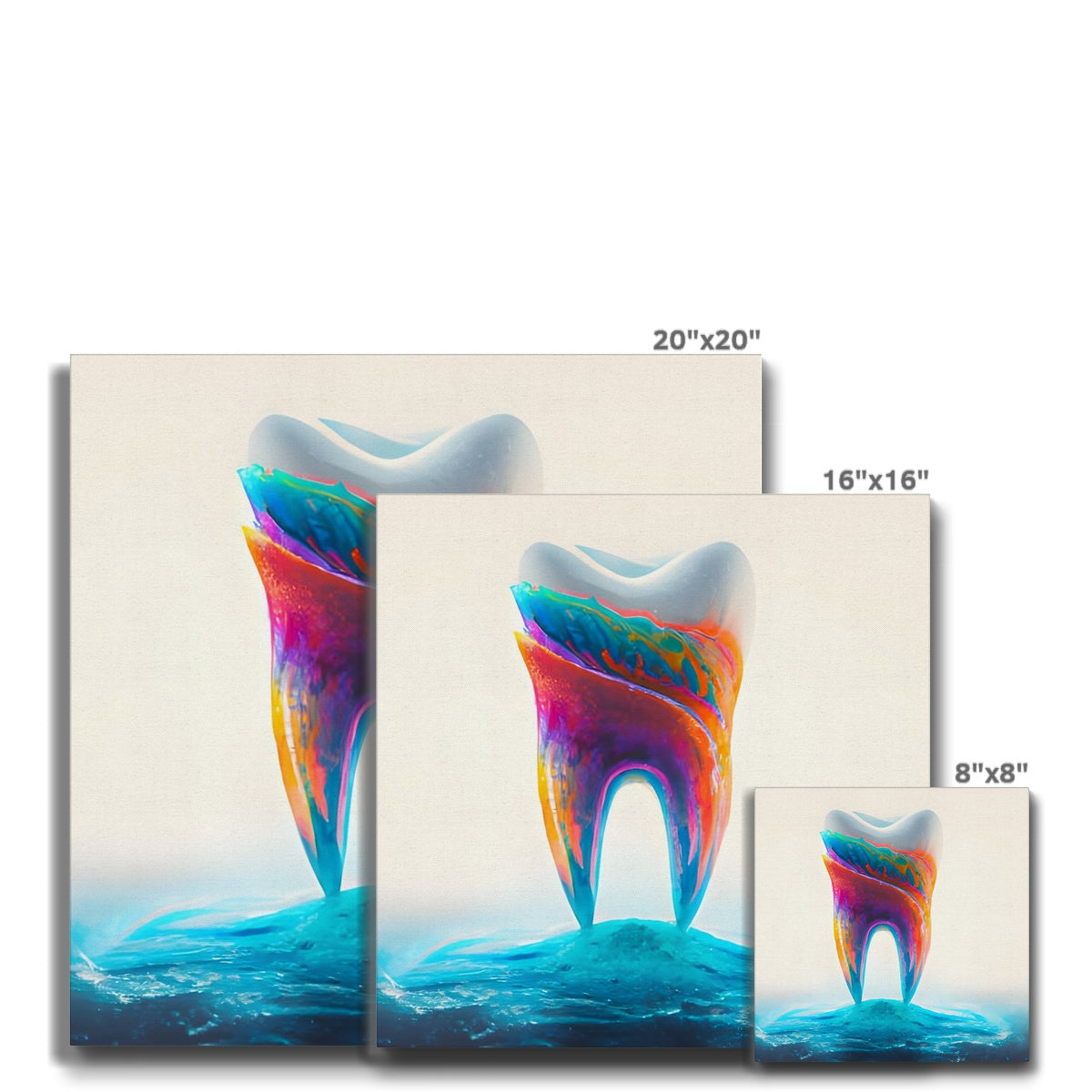 Tooth in Colour Waves Eco Canvas Prodigi