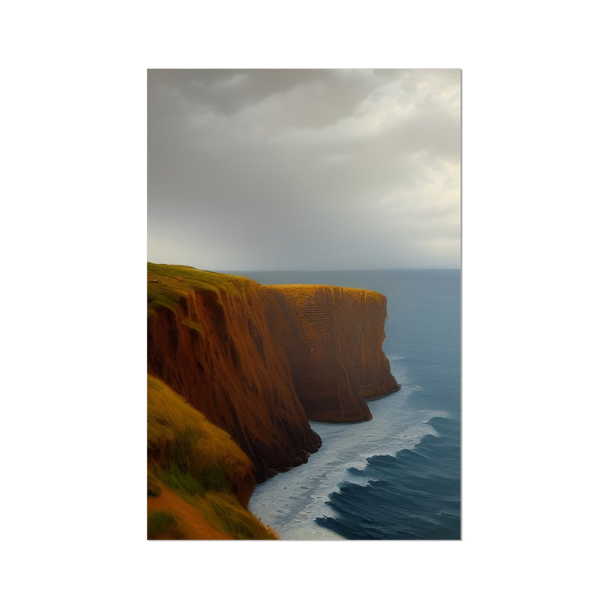 Storm Approaching A Cliff Fine Art Print Prodigi