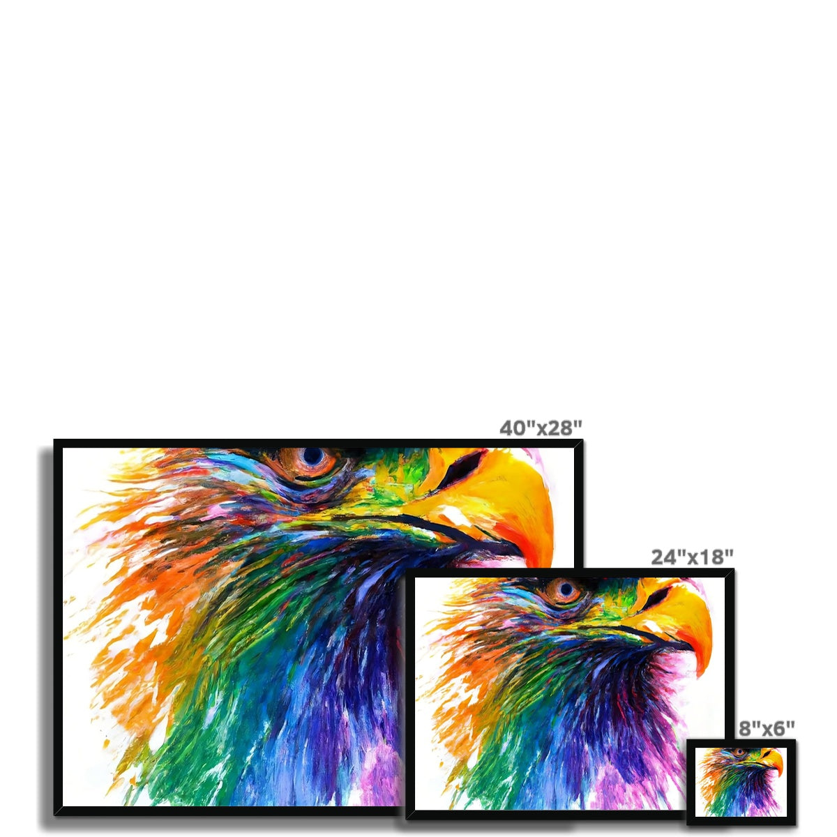 Rainbow Eagle Framed Print Prodigi