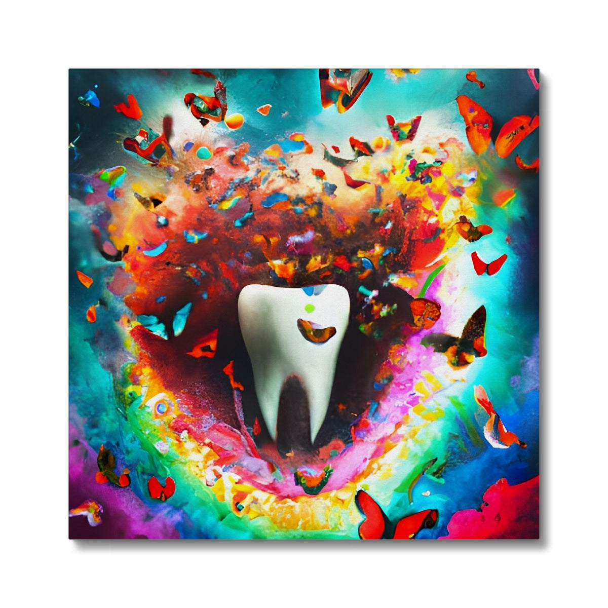 Tooth in Butterfly Storm Canvas Prodigi