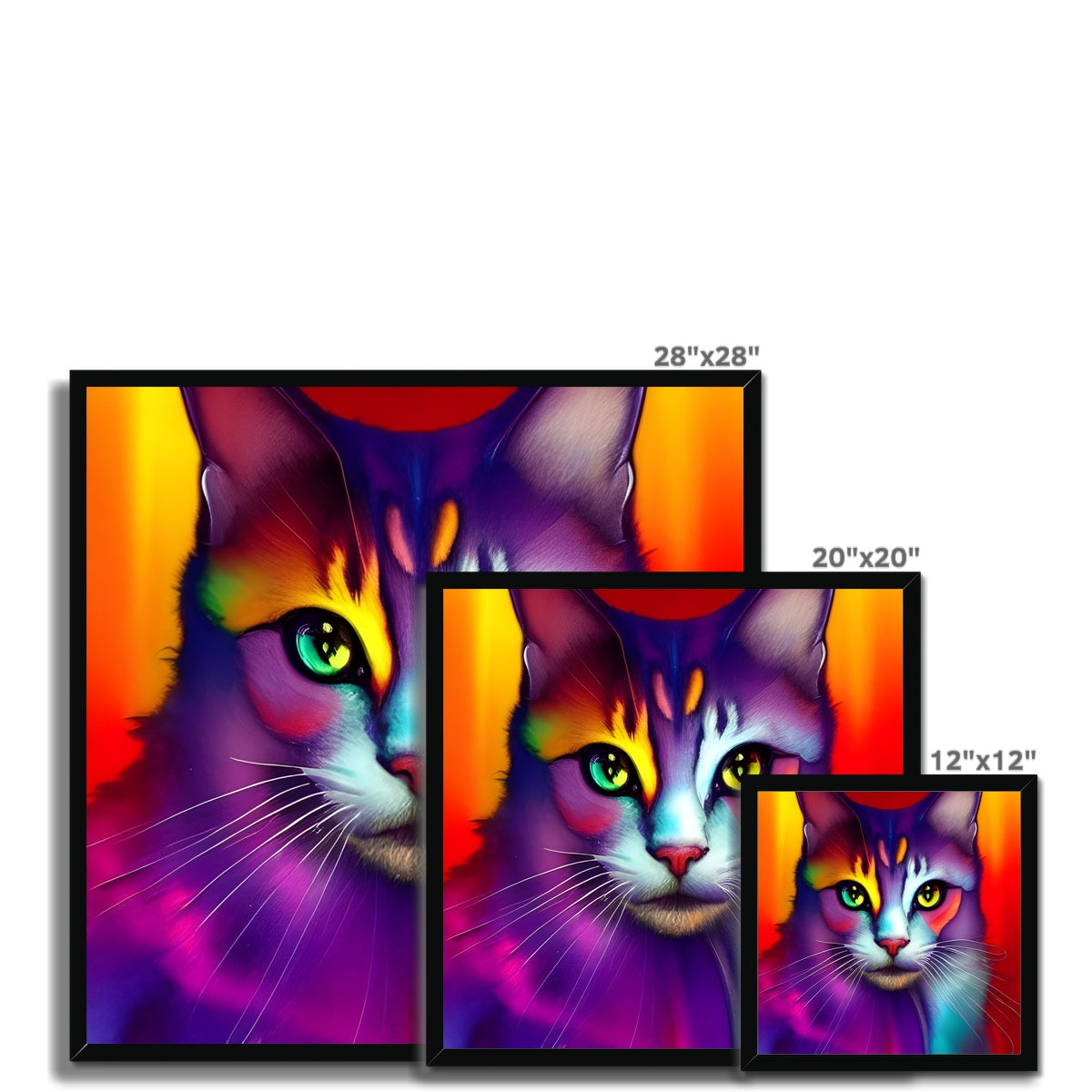 Colorful Cat Framed Print Prodigi