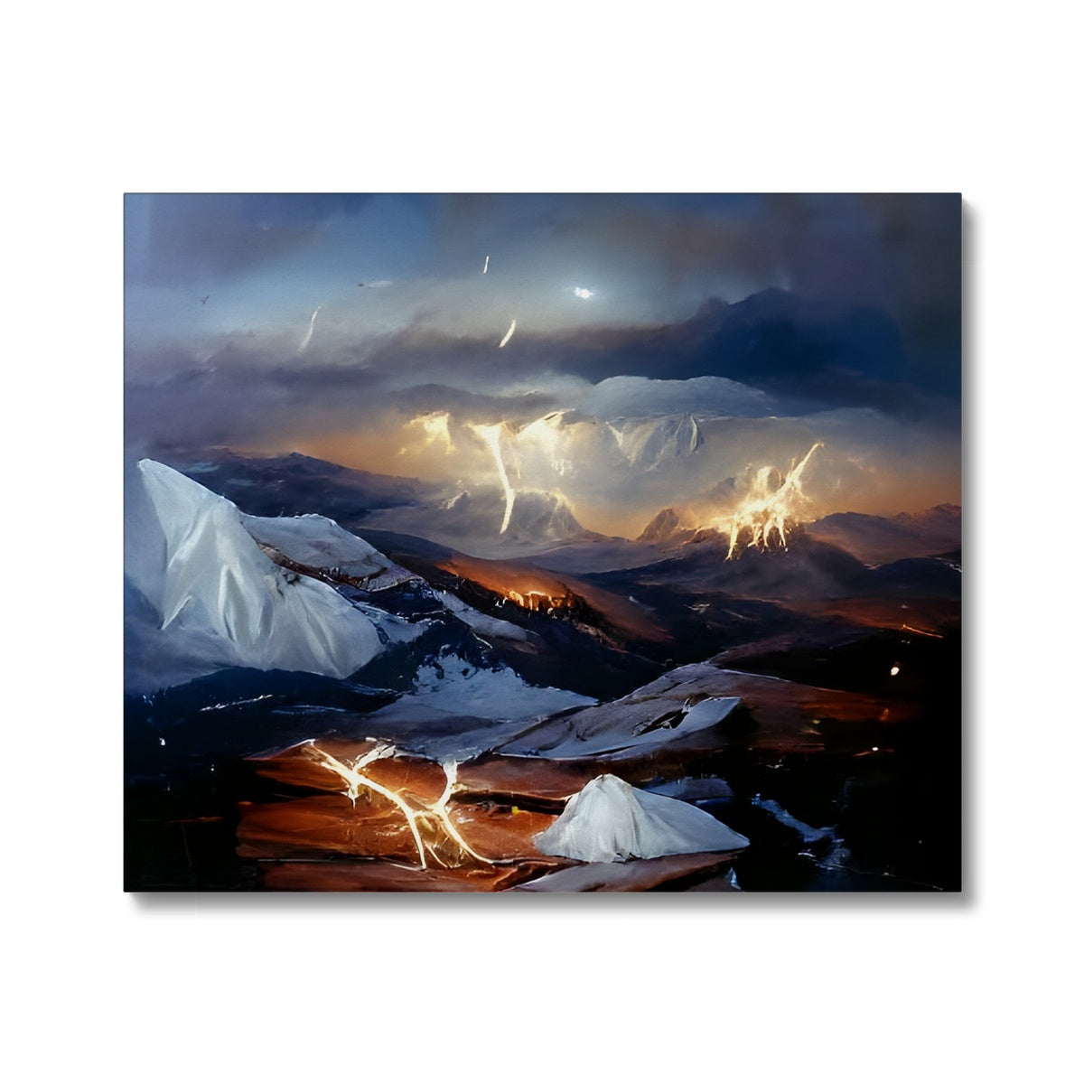 Mountains with Lightning Canvas Prodigi