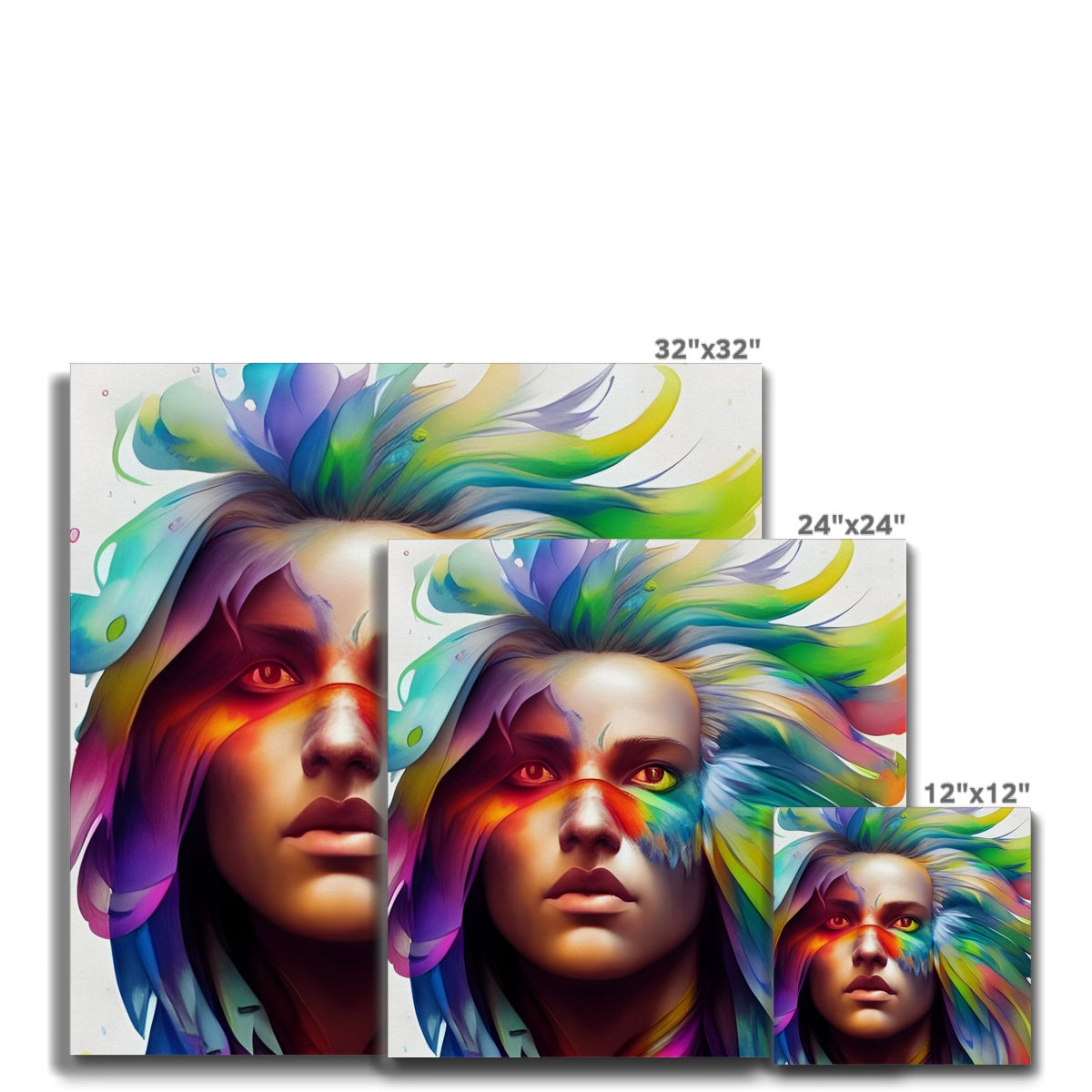 Women Rainbow Eagle Head Canvas Prodigi