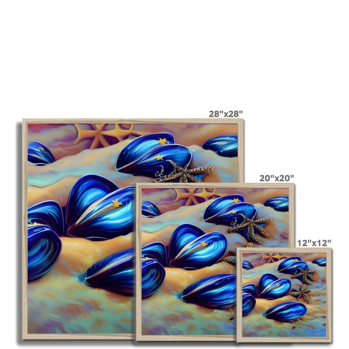 Beautiful Mussles At The Beach Framed Print Prodigi