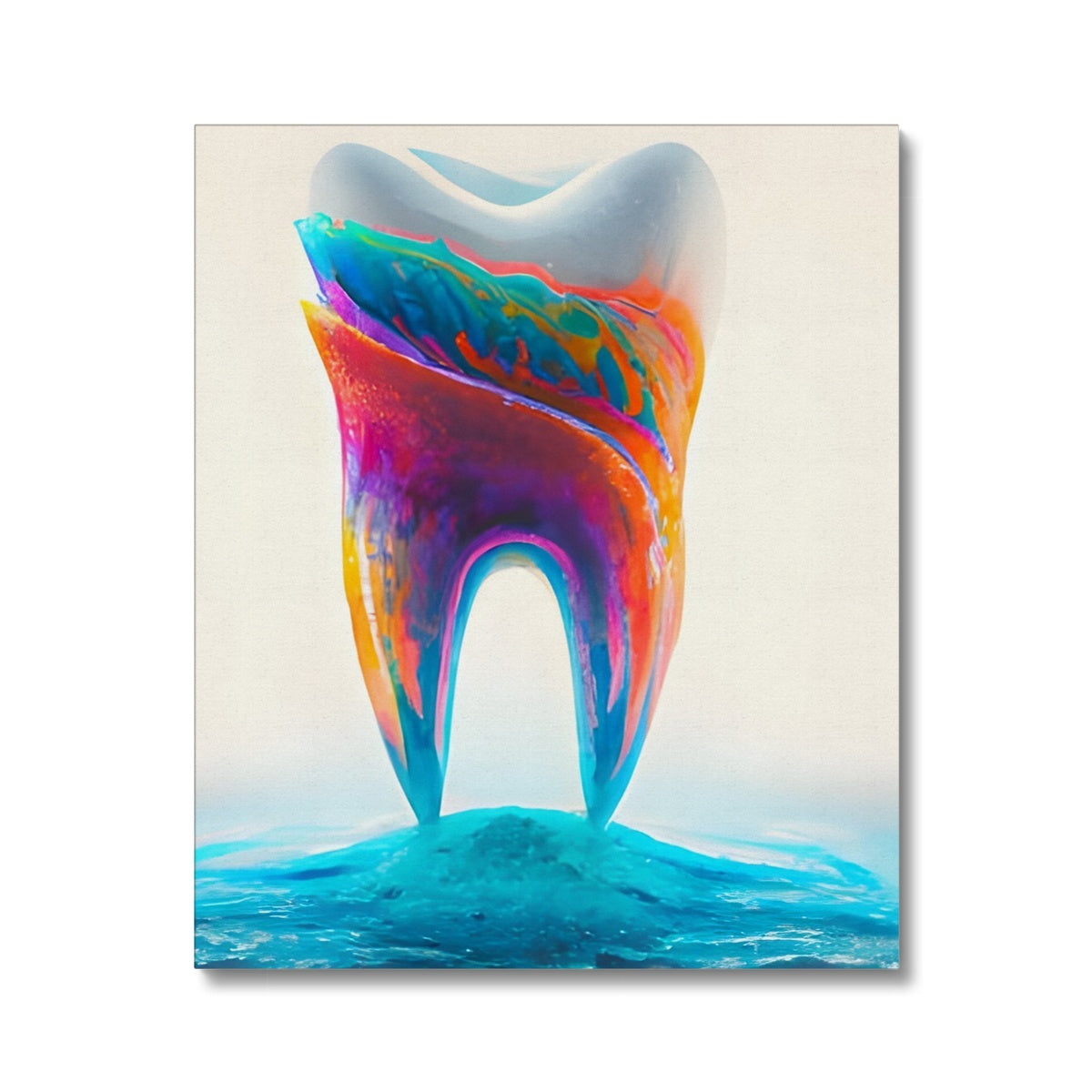 Tooth in Colour Waves Canvas Prodigi