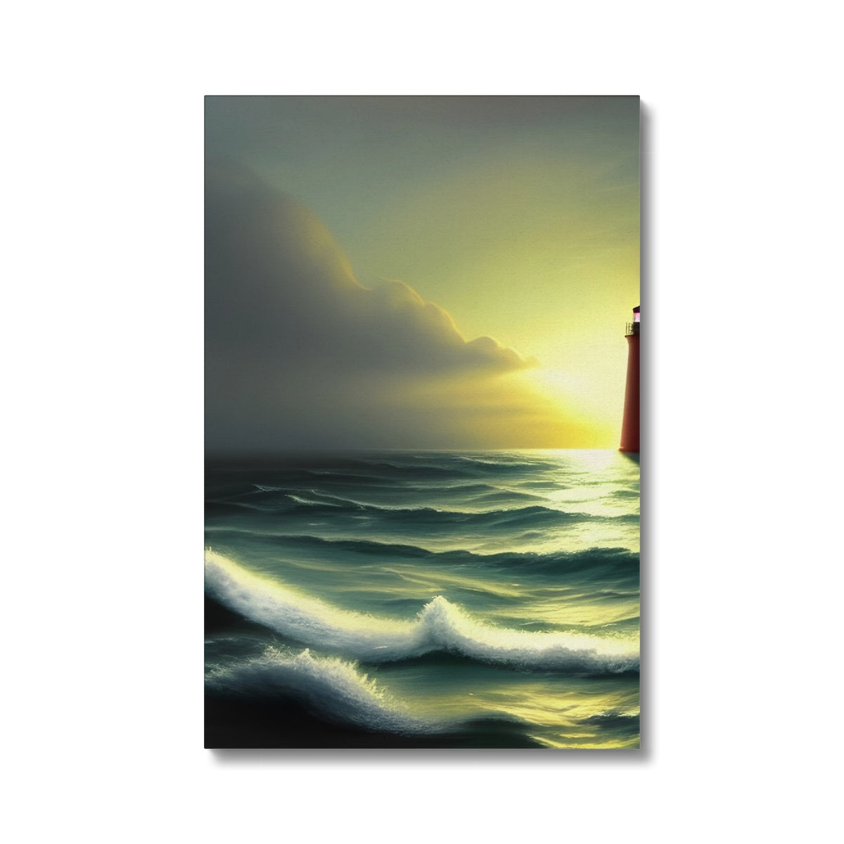 Lighthouse In The Sunset Eco Canvas Prodigi