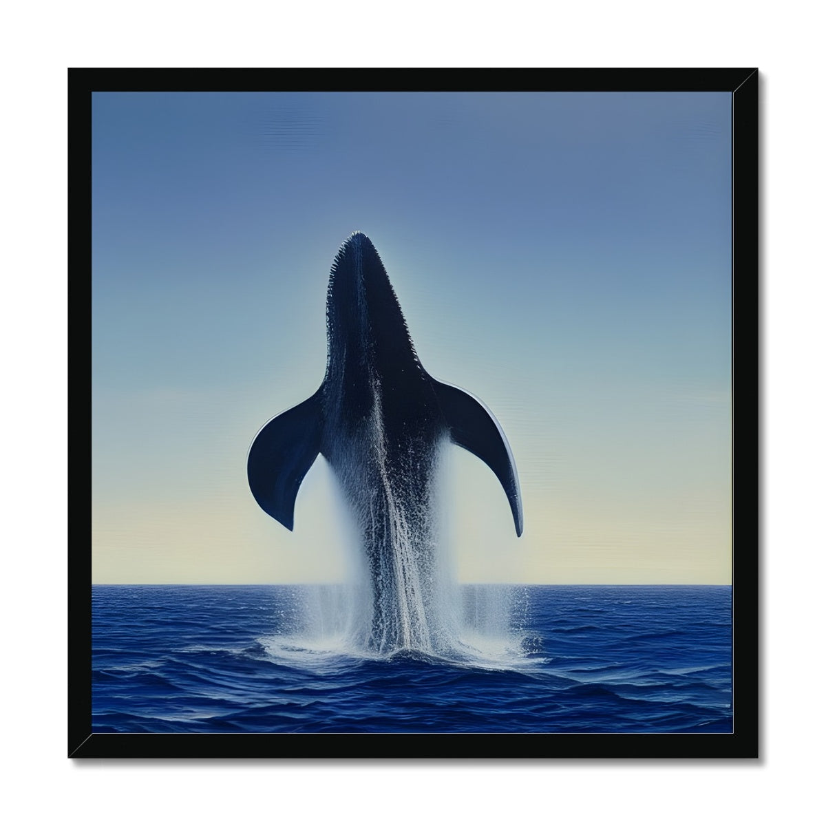 Rising Whale Framed Print Prodigi