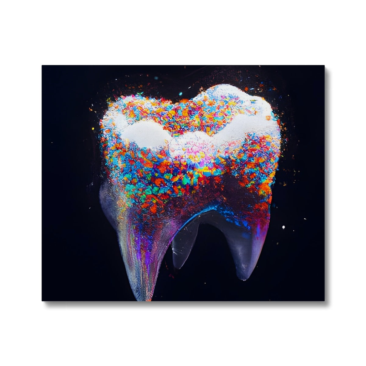 Tooth with Colour Sprinkles Canvas Prodigi