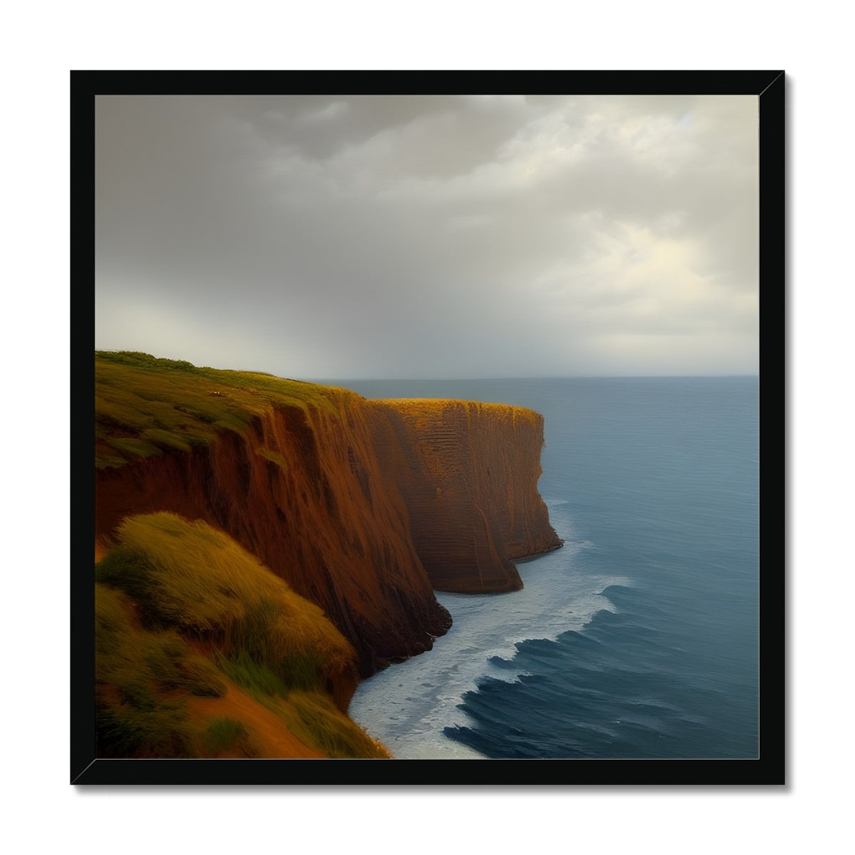 Storm Approaching A Cliff Framed Print Prodigi