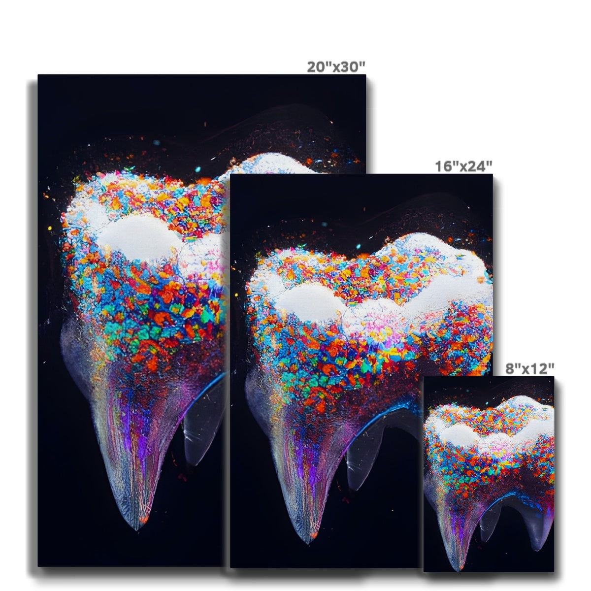 Tooth with Colour Sprinkles Eco Canvas Prodigi