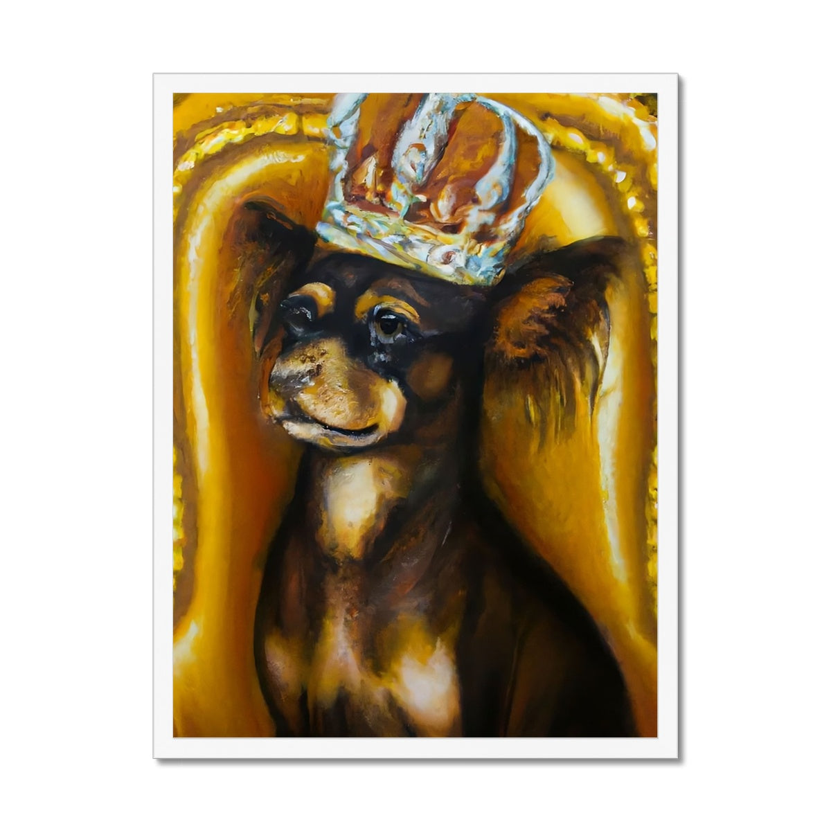 Dog King Framed Print Prodigi