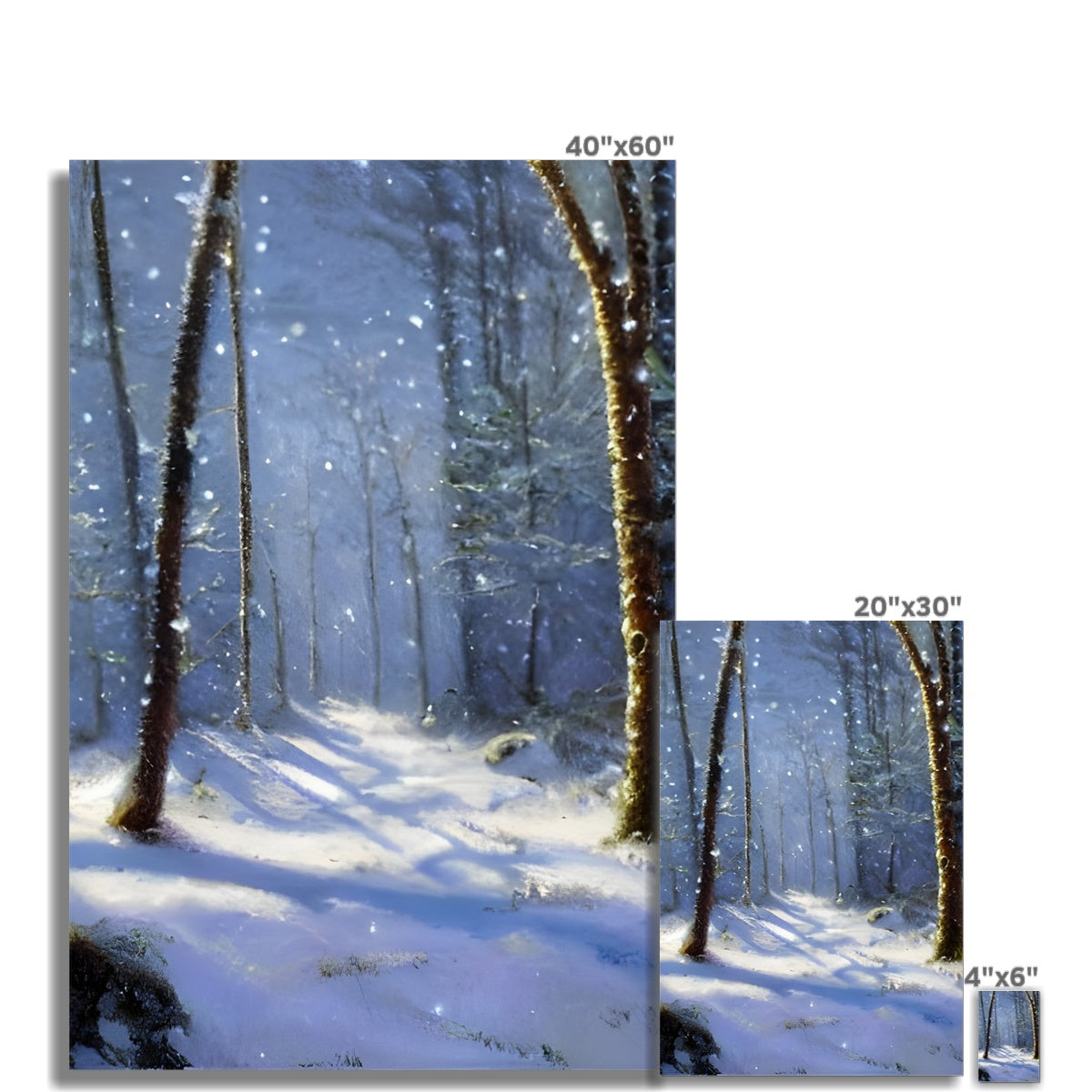 Snowy Forest Fine Art Print Prodigi