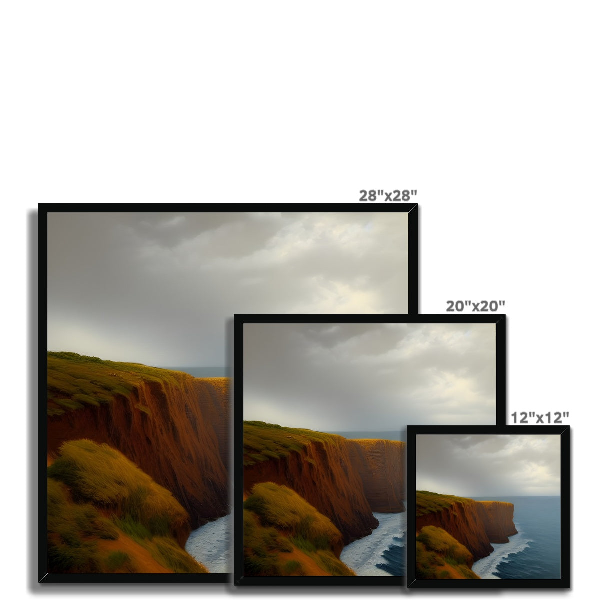 Storm Approaching A Cliff Framed Print Prodigi