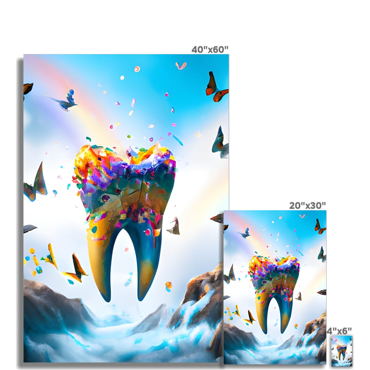 Flying Butterfly Tooth Island Fine Art Print Prodigi