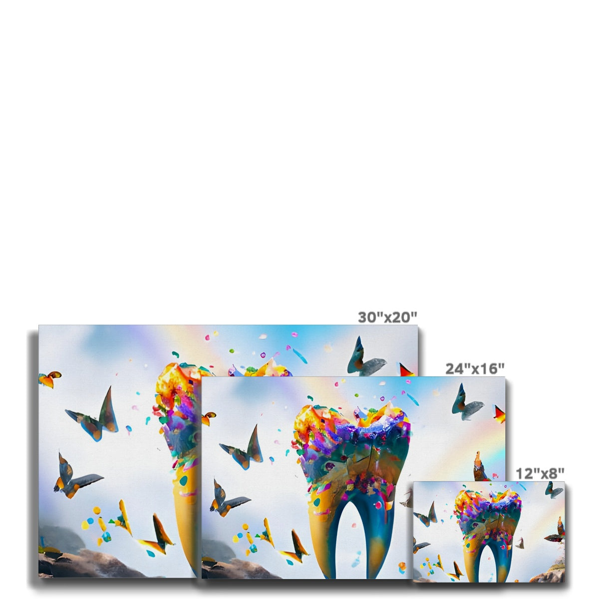 Flying Butterfly Tooth Island Eco Canvas Prodigi