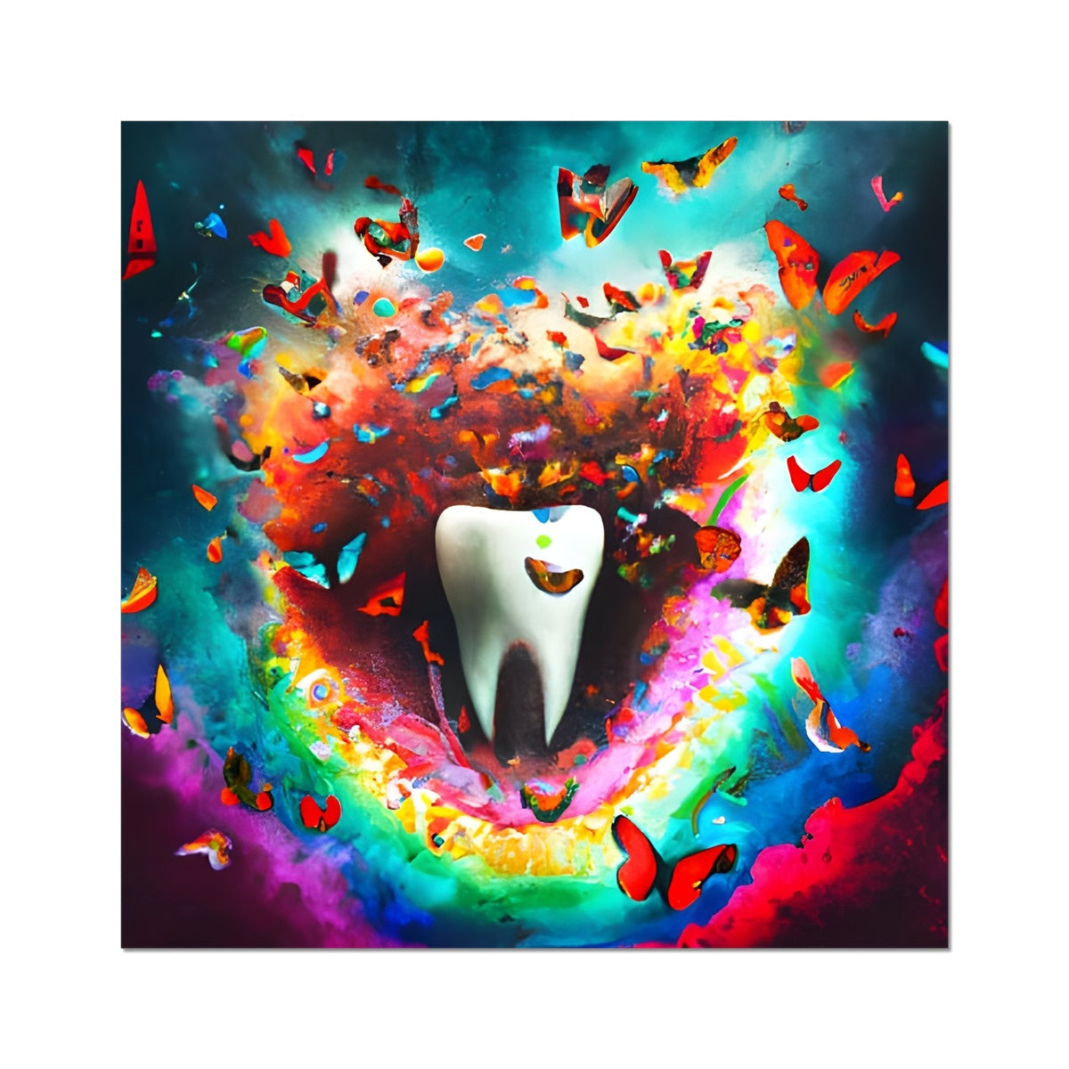 Tooth in Butterfly Storm Fine Art Print Prodigi