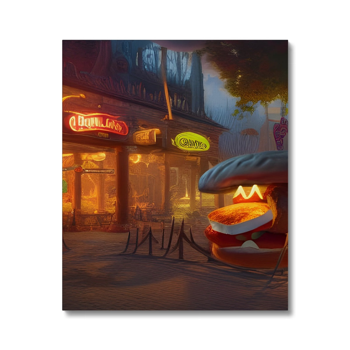 Burger Food Stand Canvas Prodigi