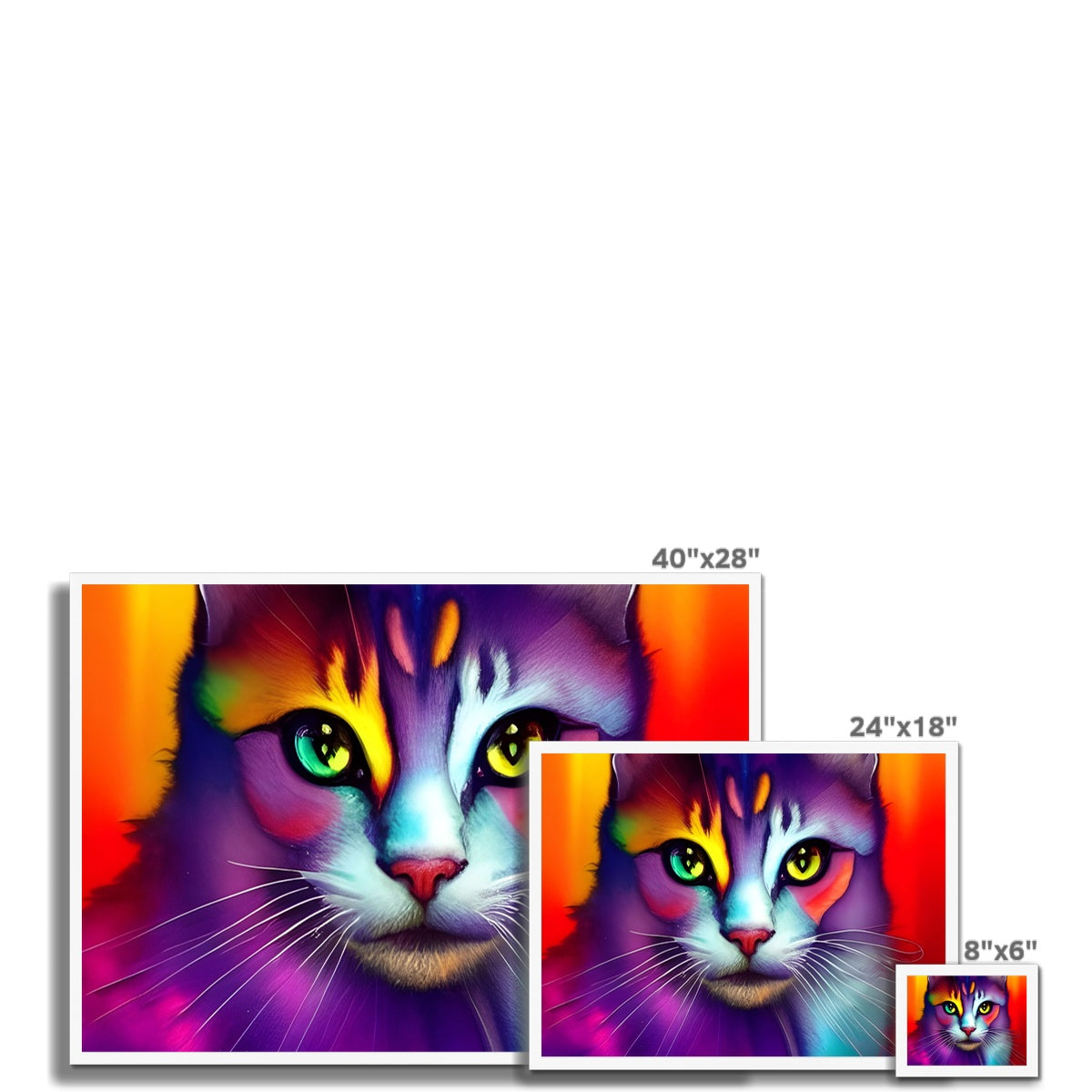 Colorful Cat Framed Print Prodigi