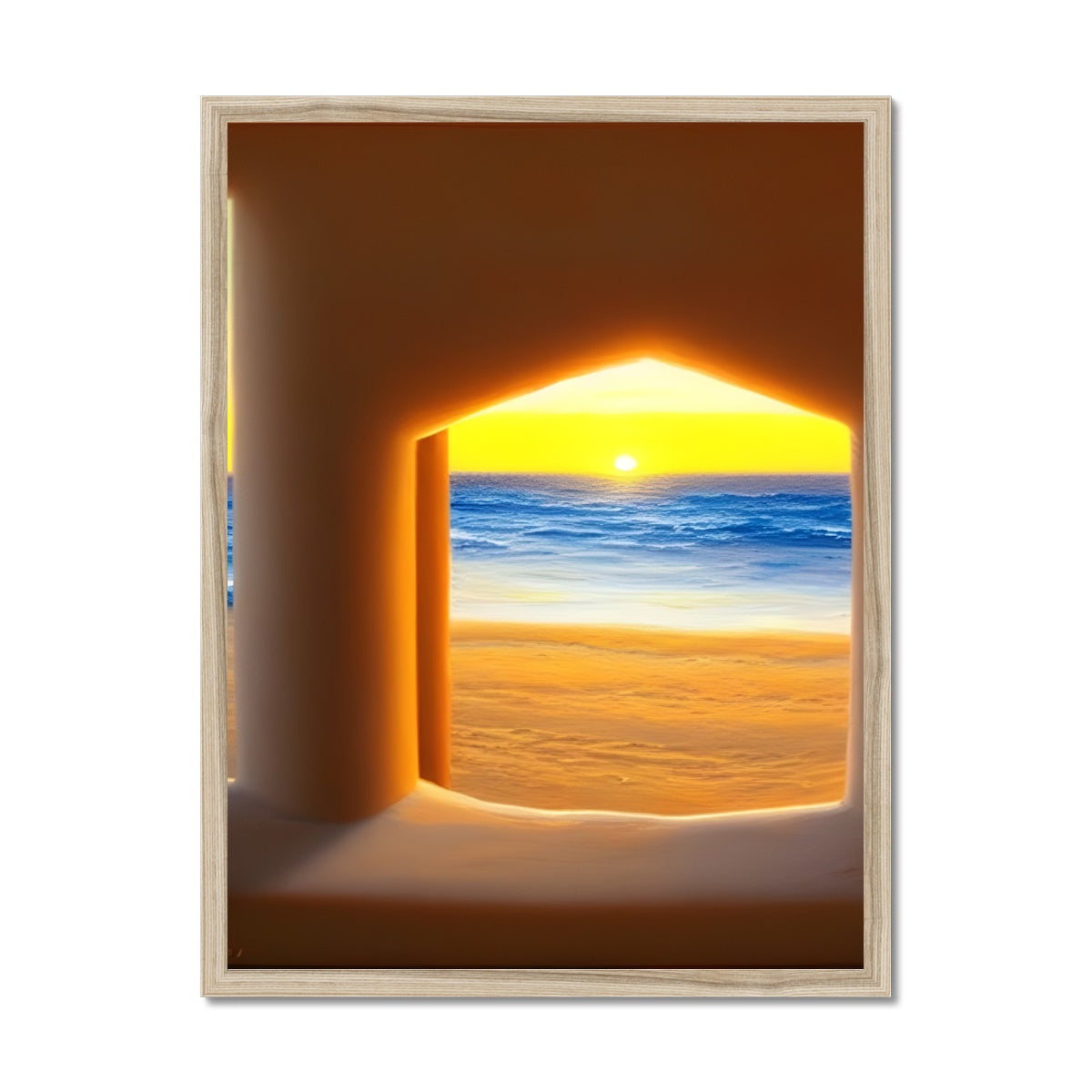 View out of a Sandcastle Framed Print Prodigi