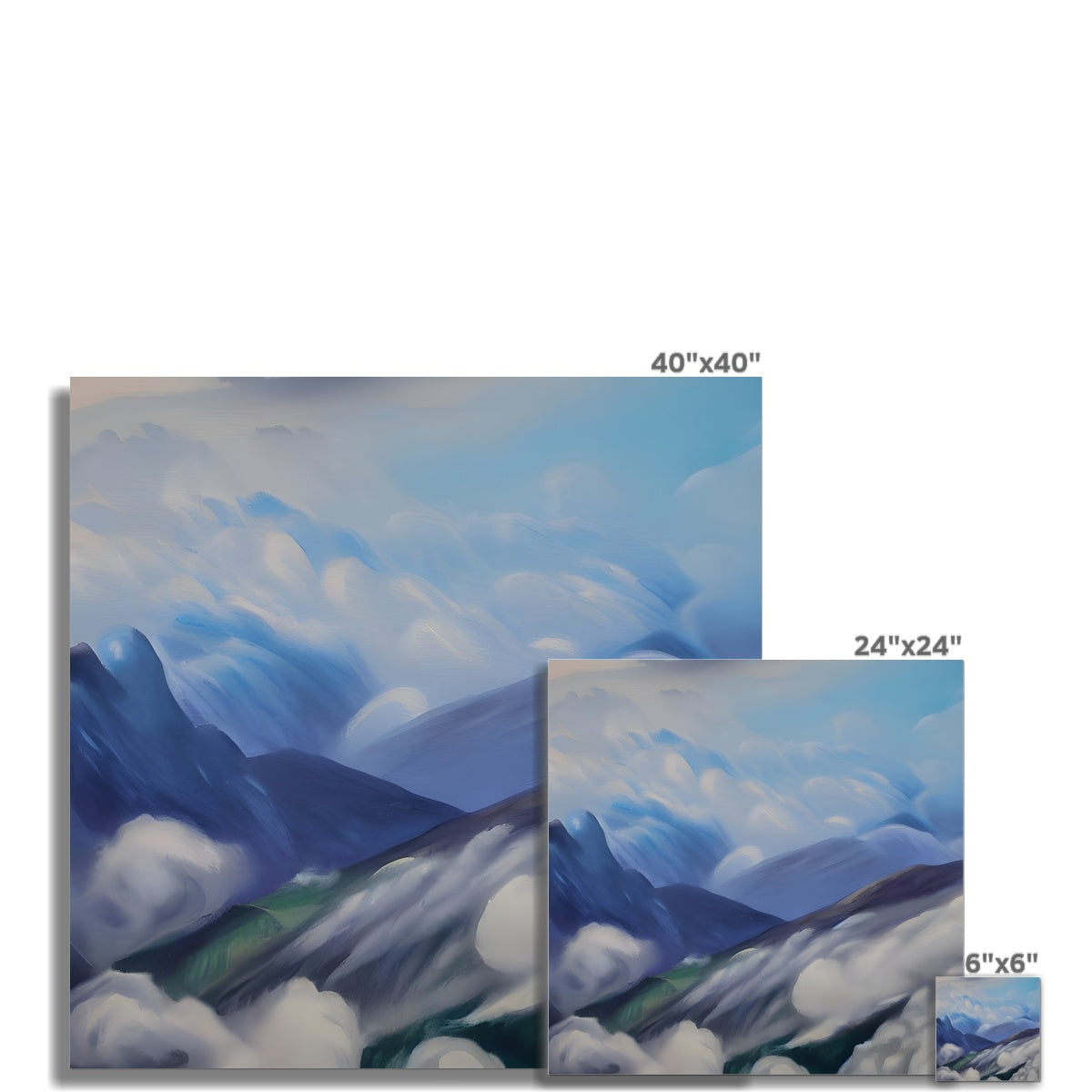 Cloudy Mountains Fine Art Print Prodigi