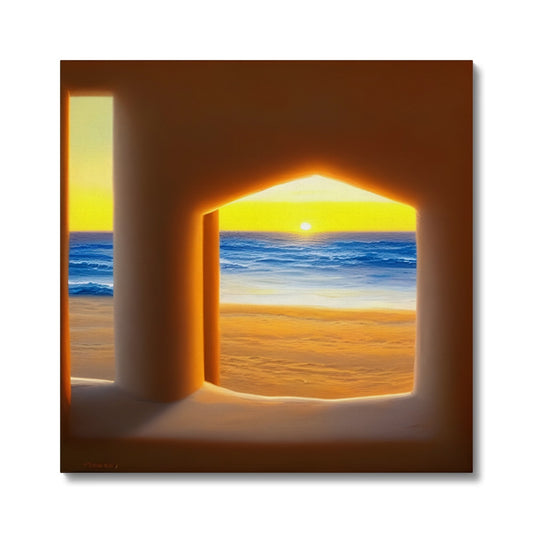 View out of a Sandcastle Canvas Prodigi