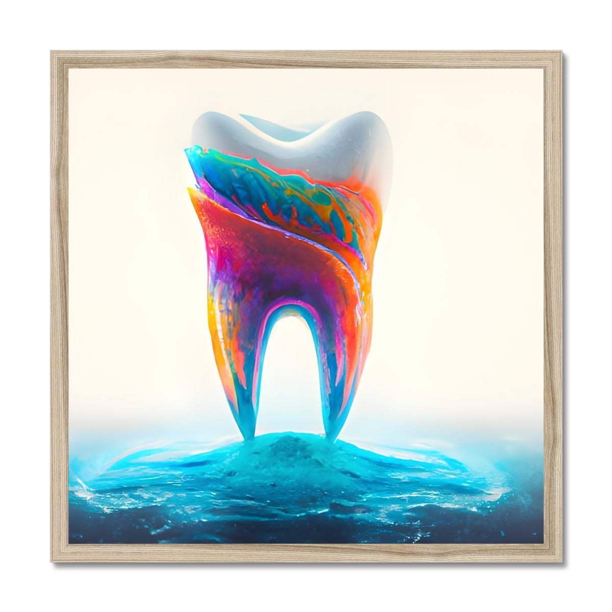 Tooth in Colour Waves Framed Print Prodigi