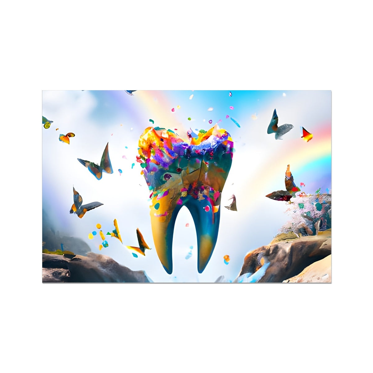 Flying Butterfly Tooth Island Fine Art Print Prodigi