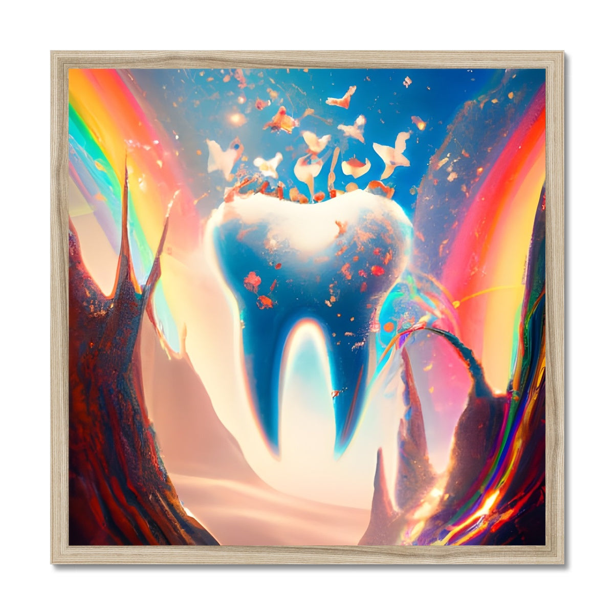 Tooth in Rainbows Framed Print Prodigi