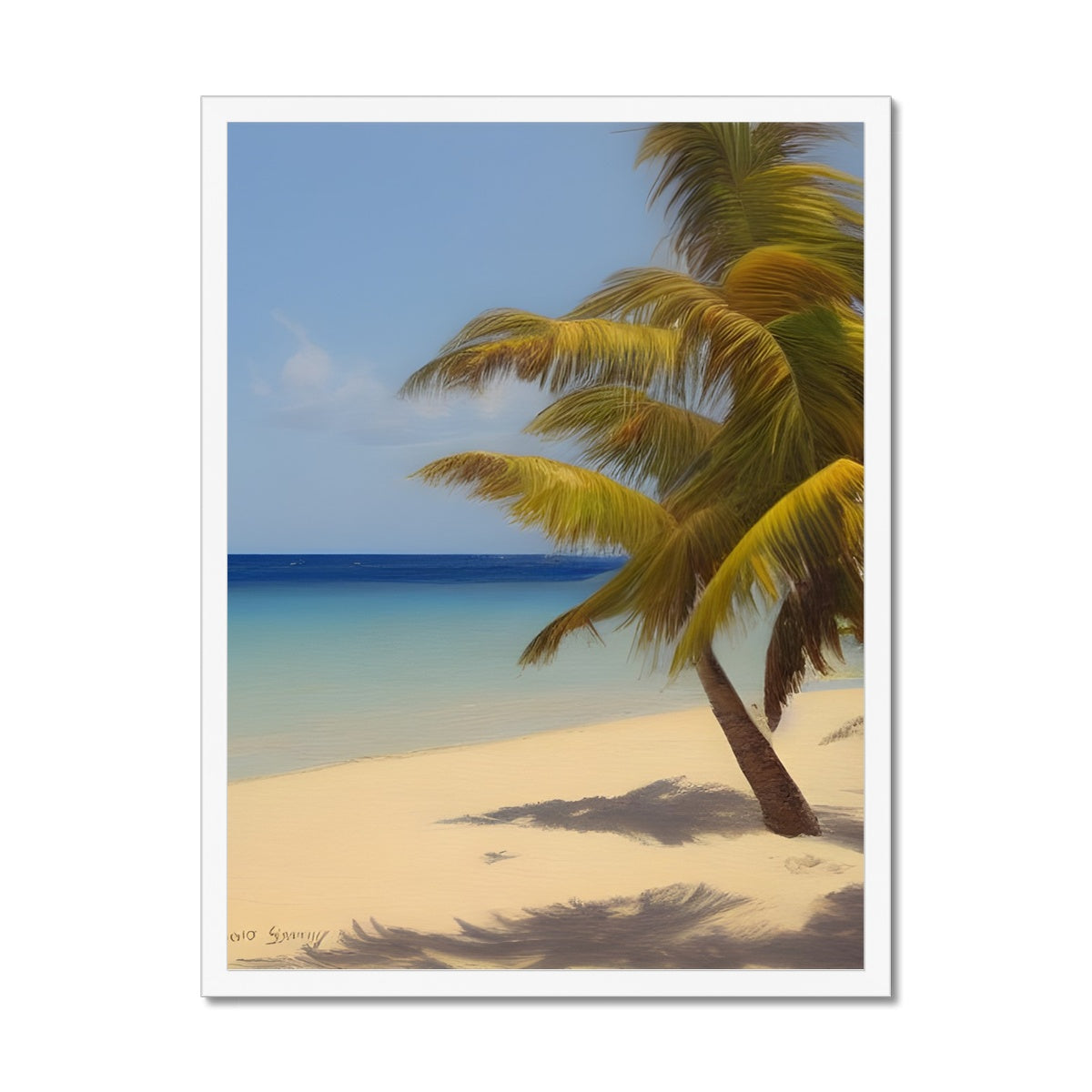 Calm Palm Beach Framed Print Prodigi