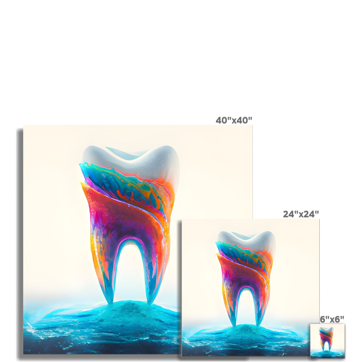 Tooth in Colour Waves Fine Art Print Prodigi