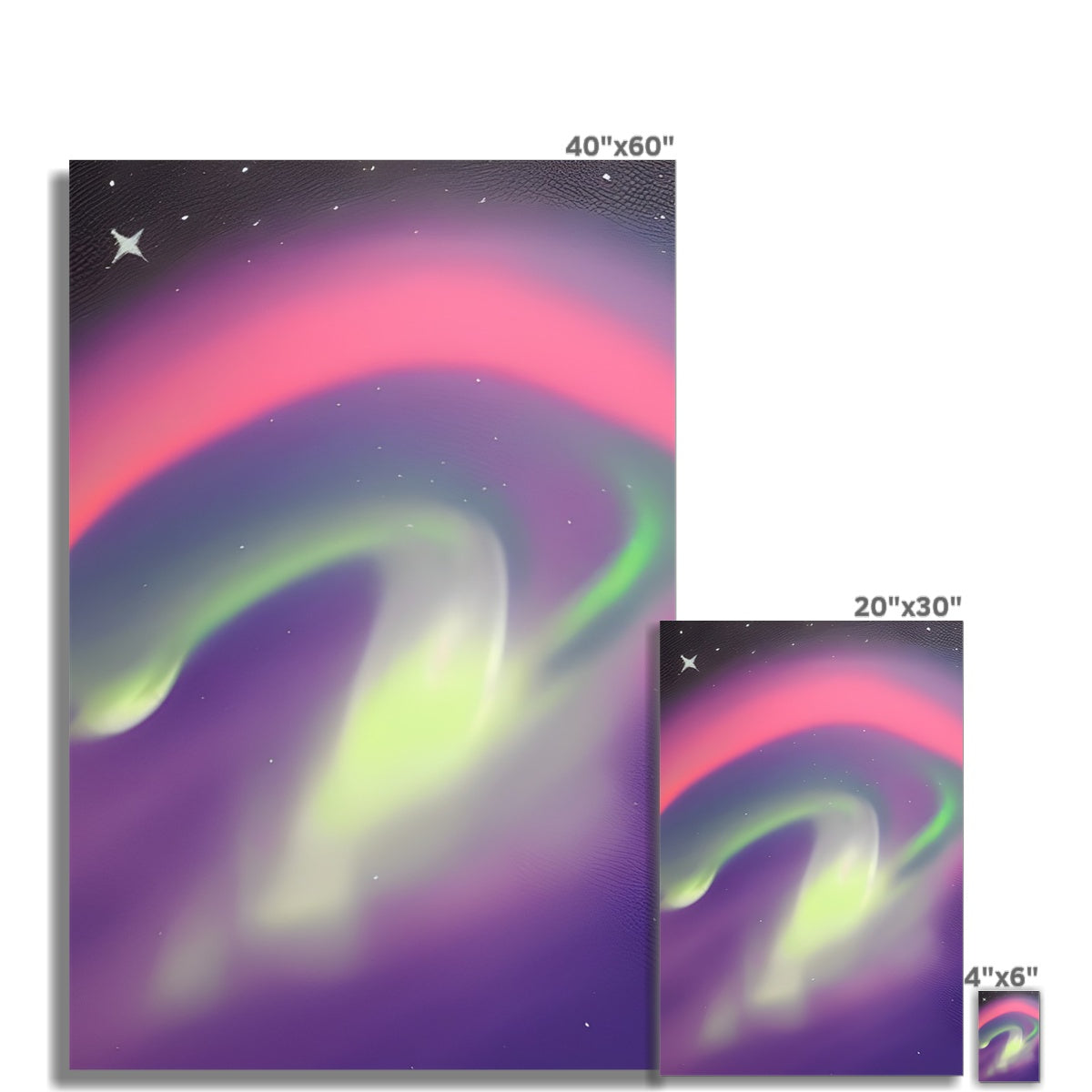 Multicolor Aurora Waves Fine Art Print Prodigi