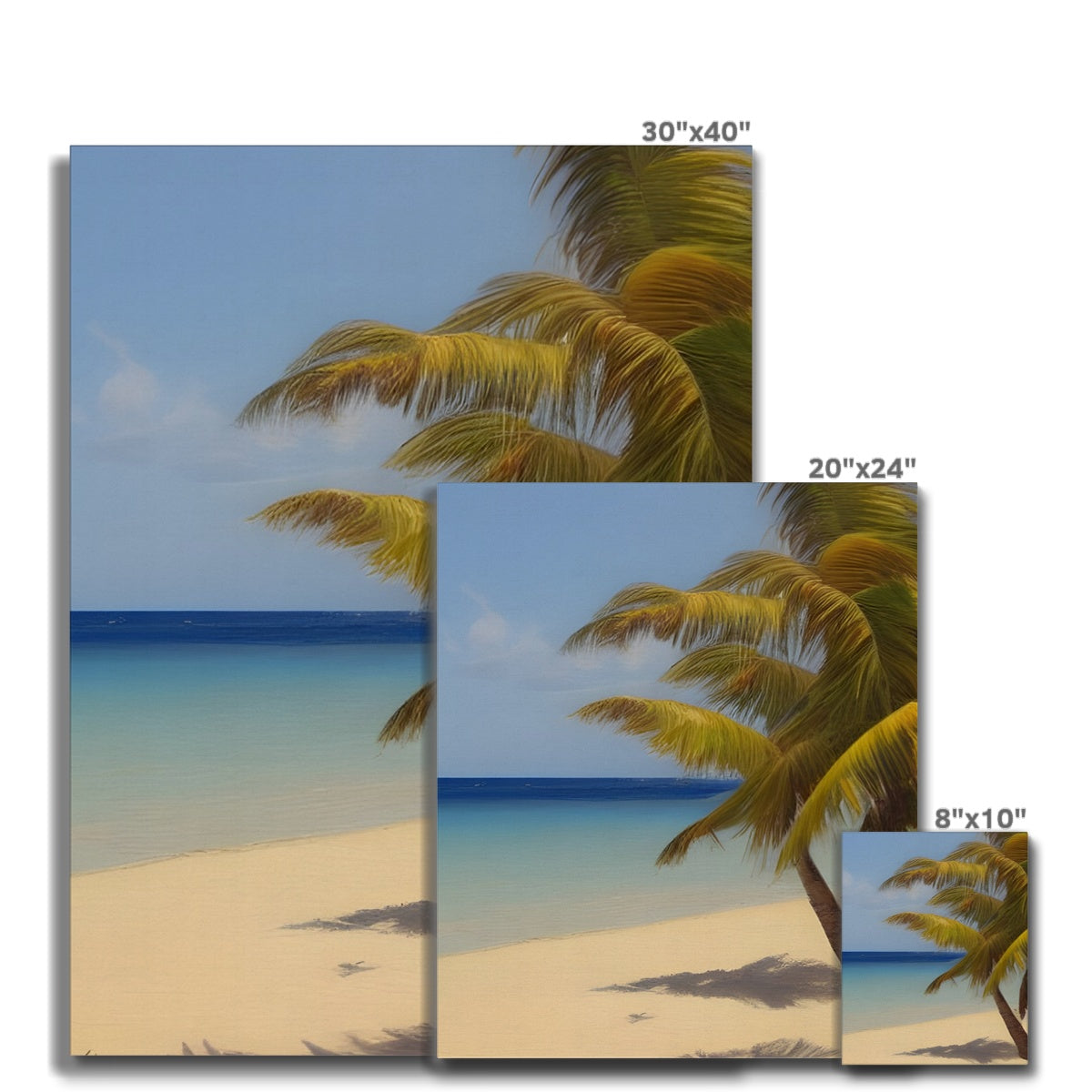 Calm Palm Beach Canvas Prodigi