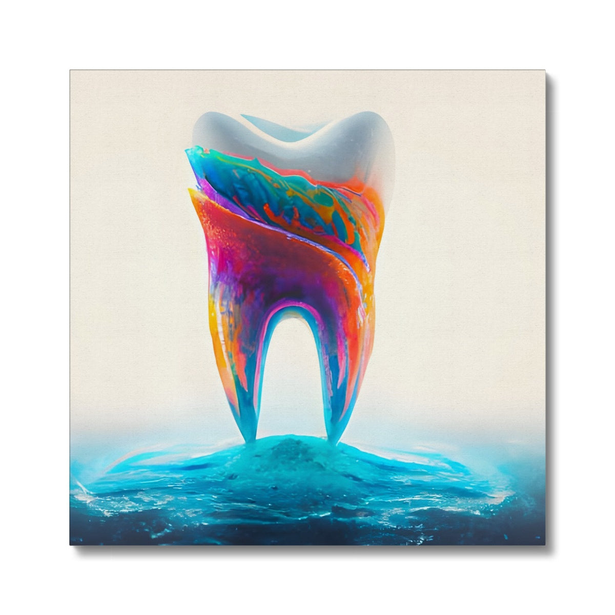 Tooth in Colour Waves Canvas Prodigi