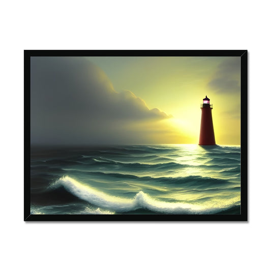 Lighthouse In The Sunset Framed Print Prodigi