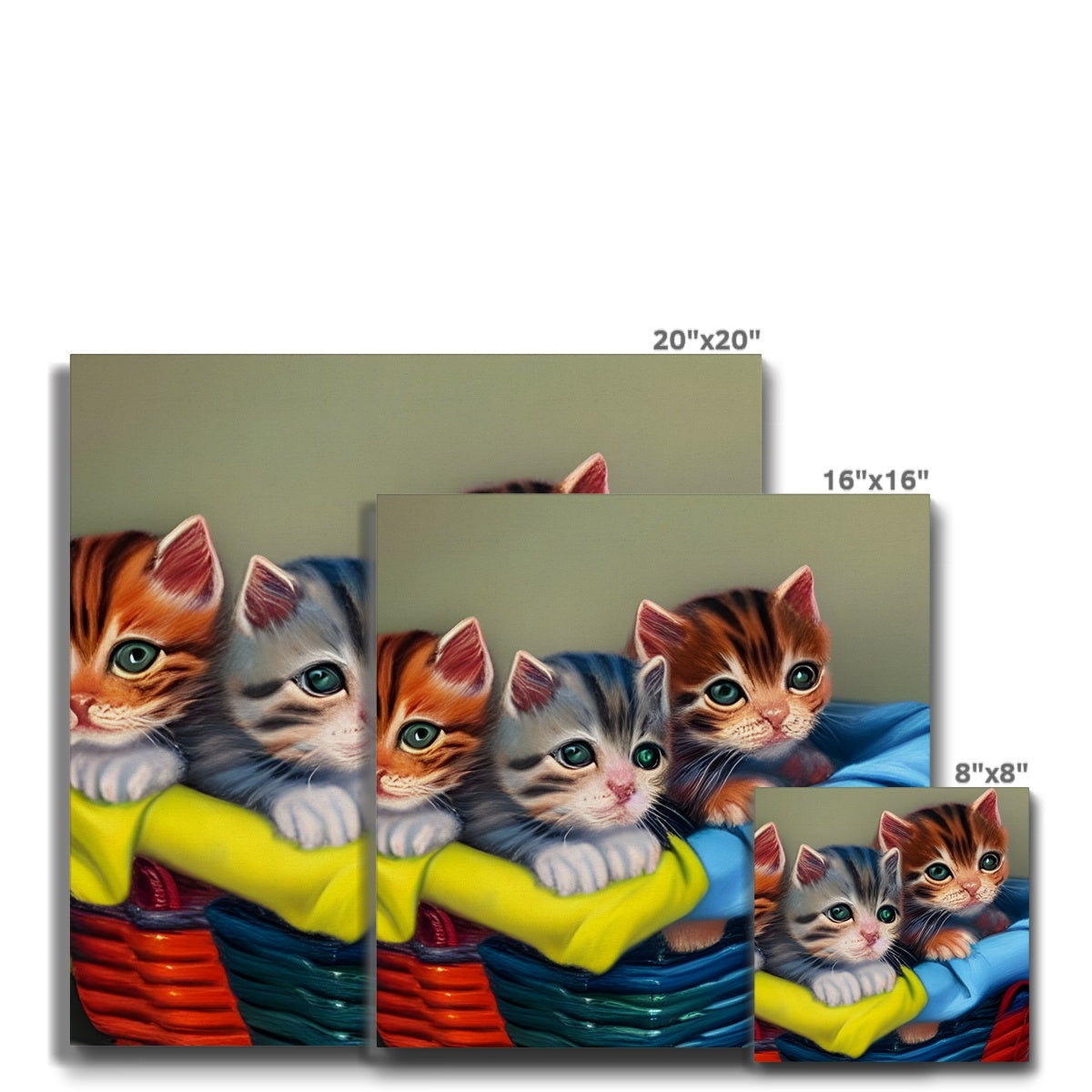 Cute Kittens In A Basket Eco Canvas Prodigi