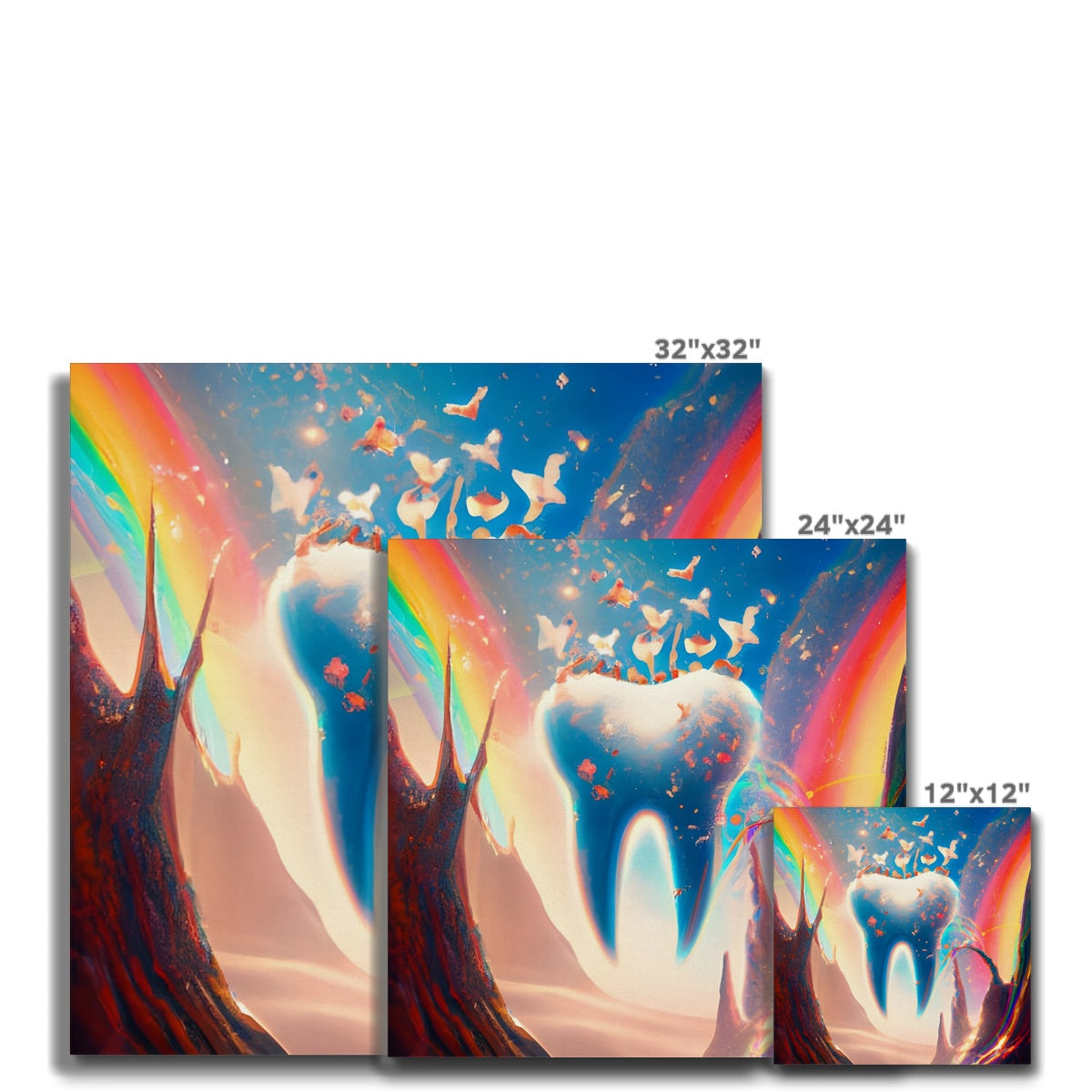 Tooth in Rainbows Canvas Prodigi