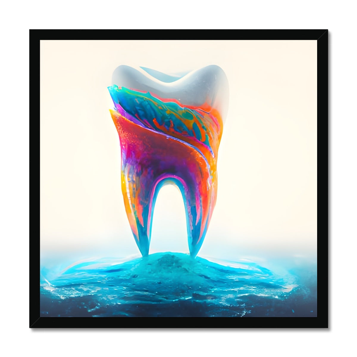 Tooth in Colour Waves Framed Print Prodigi