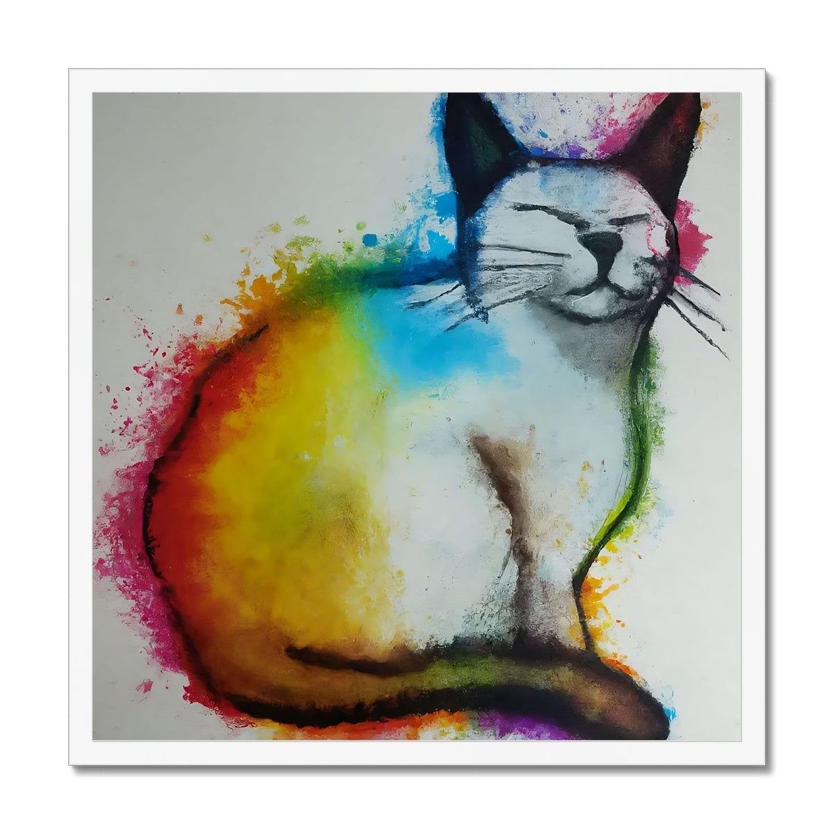 Rainbow Cat Framed Print Prodigi