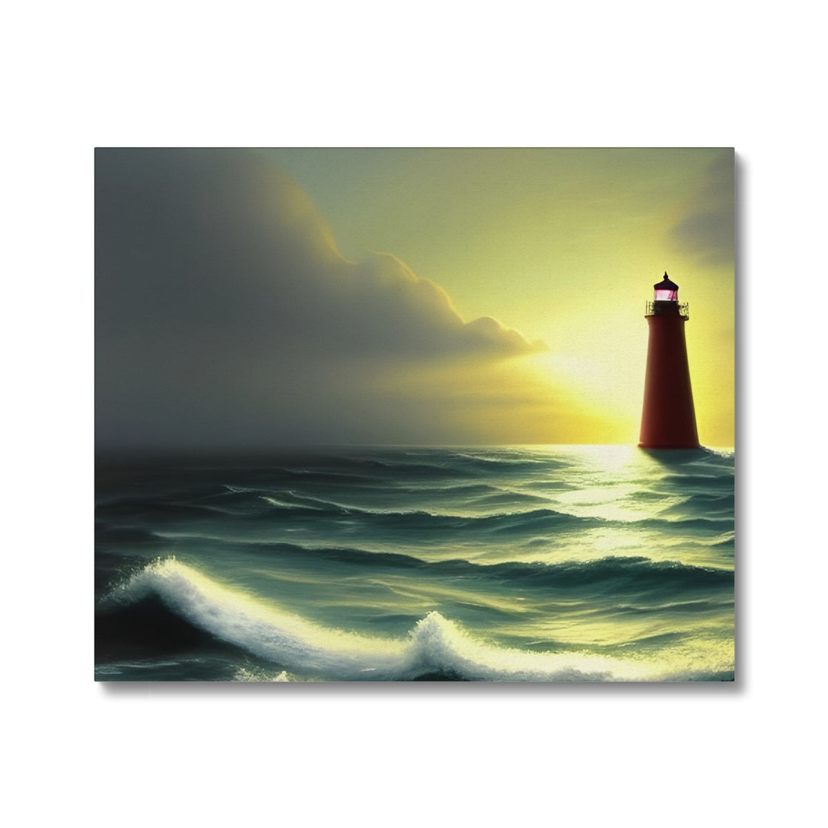 Lighthouse In The Sunset Canvas Prodigi