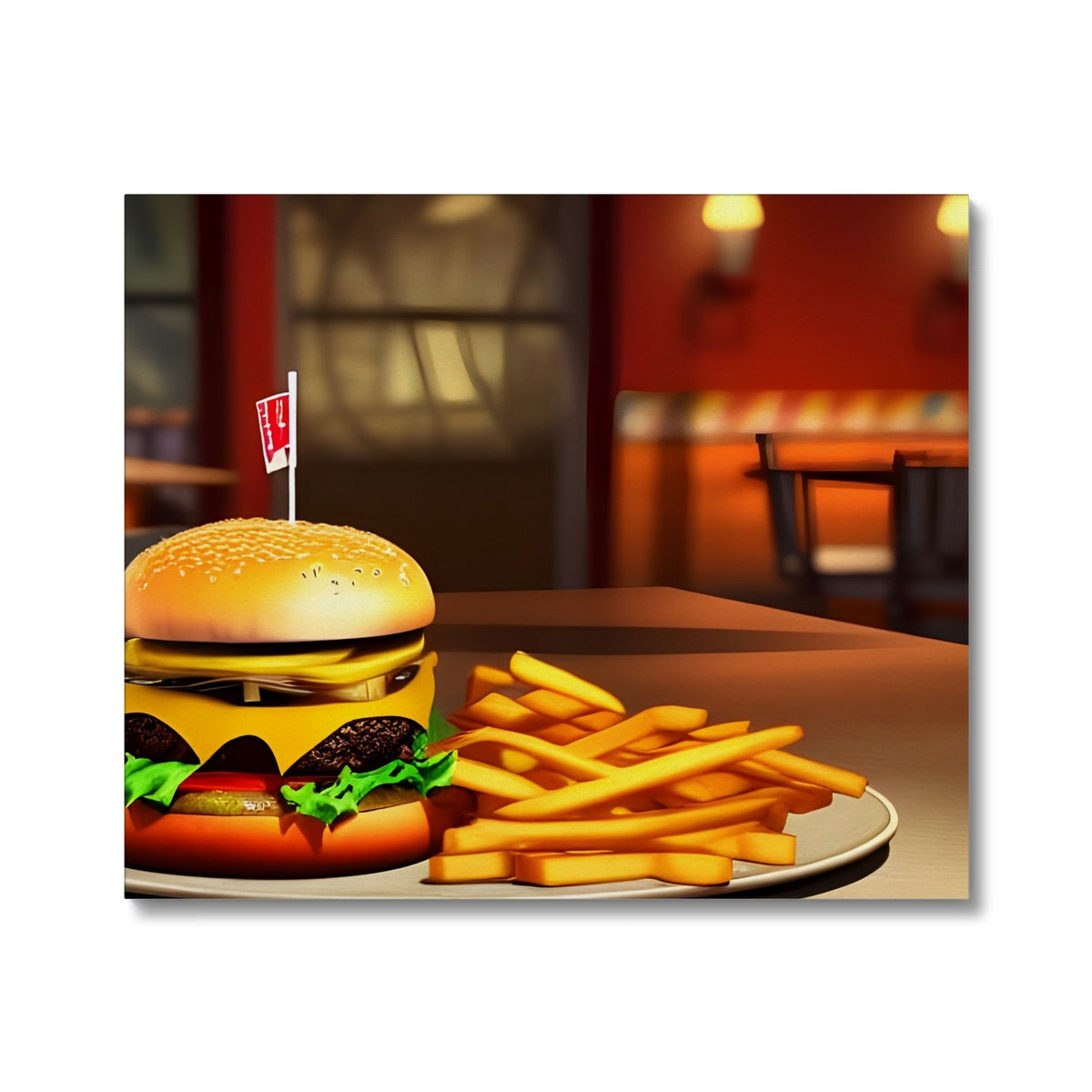 Burger & Fries Combo Canvas Prodigi